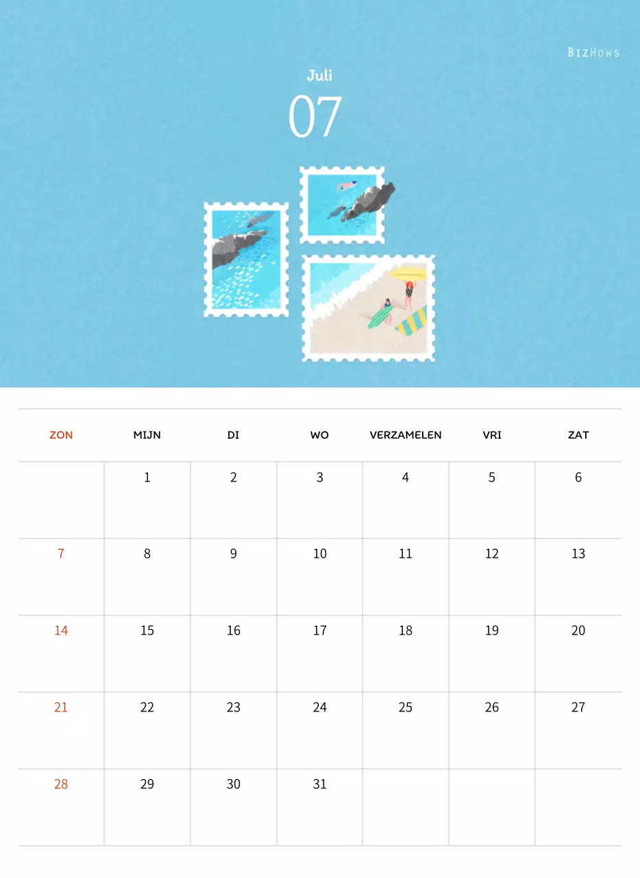 Stempelillustraties met een warm concept