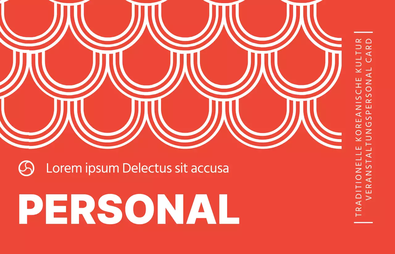 Schlichter Stil mit roten und weißen traditionellen koreanischen Mustern Personal bei einer traditionellen kulturellen Veranstaltung