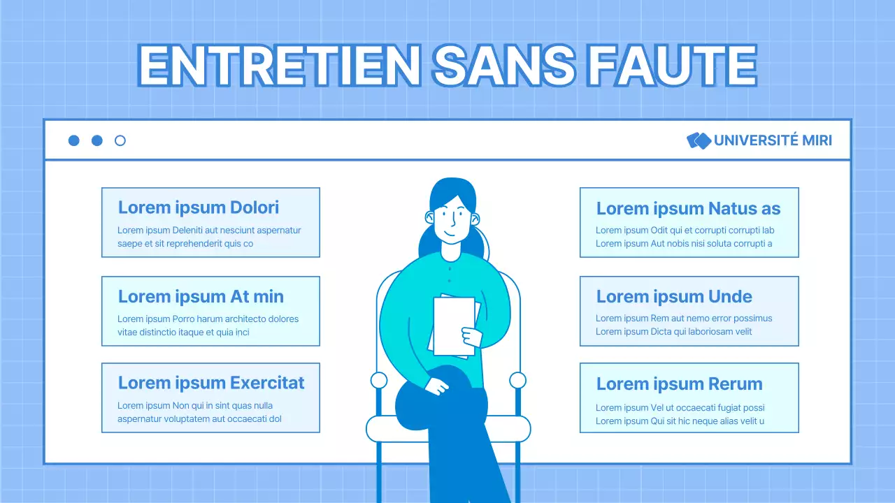 Présentation du mentorat professionnel en bleu clair