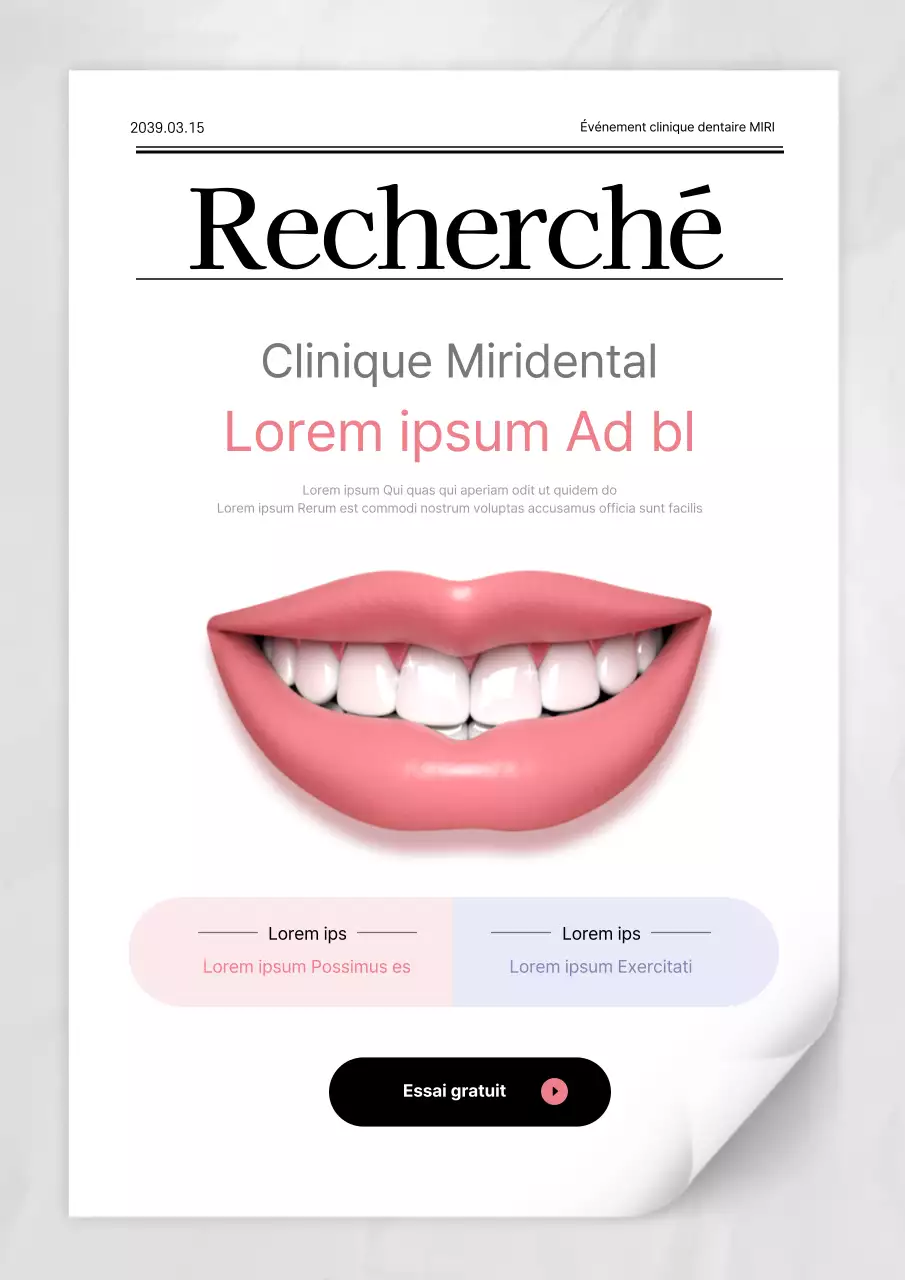 Essais de blanchiment des dents