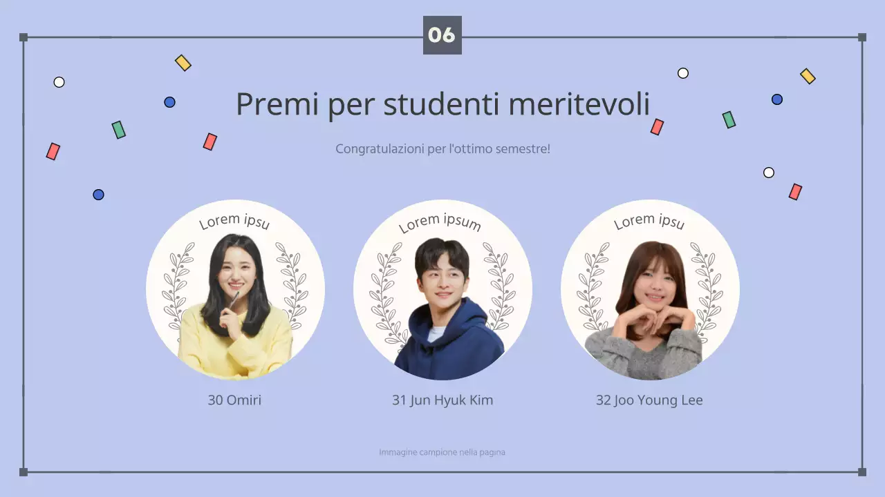 Annuncio della plenaria di fine anno in uno stile semplice di colore beige e azzurro.