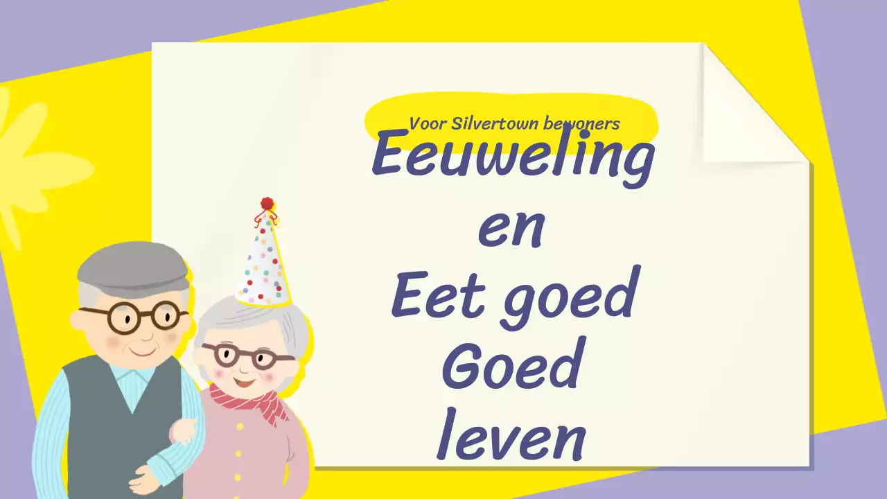 Een eenvoudig zilverstadje in geel en paars Lesmateriaal