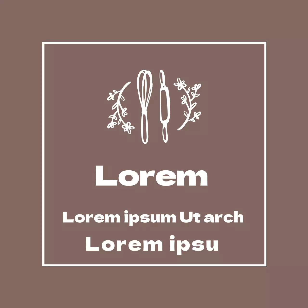 illustrazione marrone semplice panificio panetteria