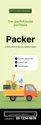 Grüne Illustration Sauberes Verpacken fördert den Umzug