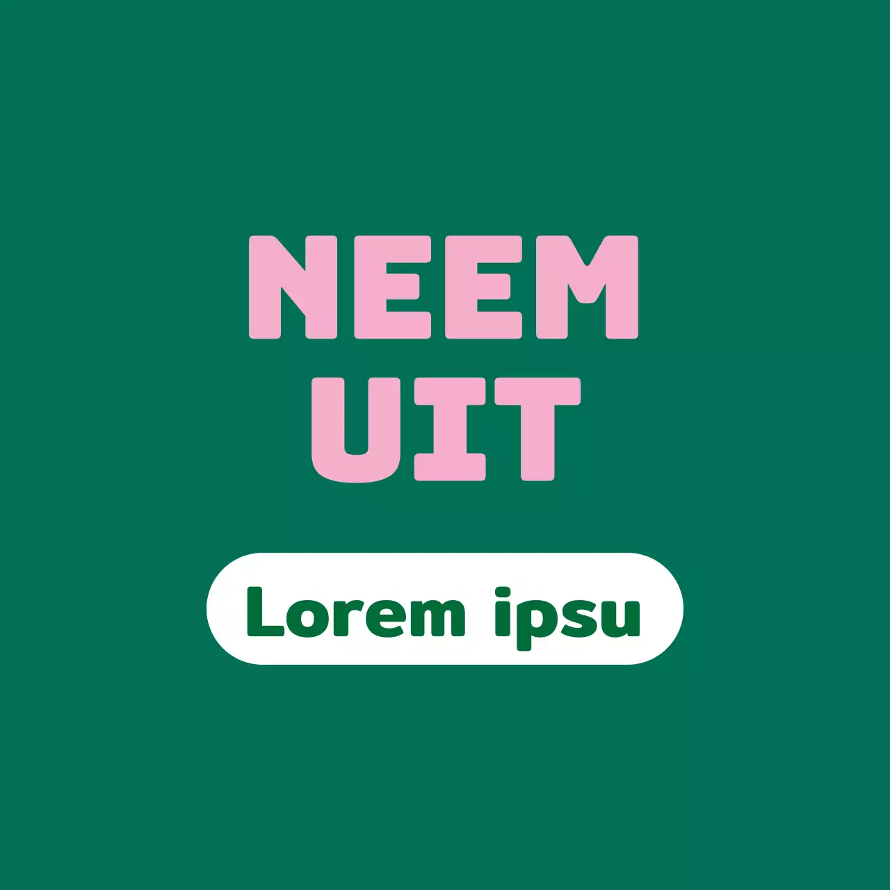 Roze groen geïllustreerd in-store packable label