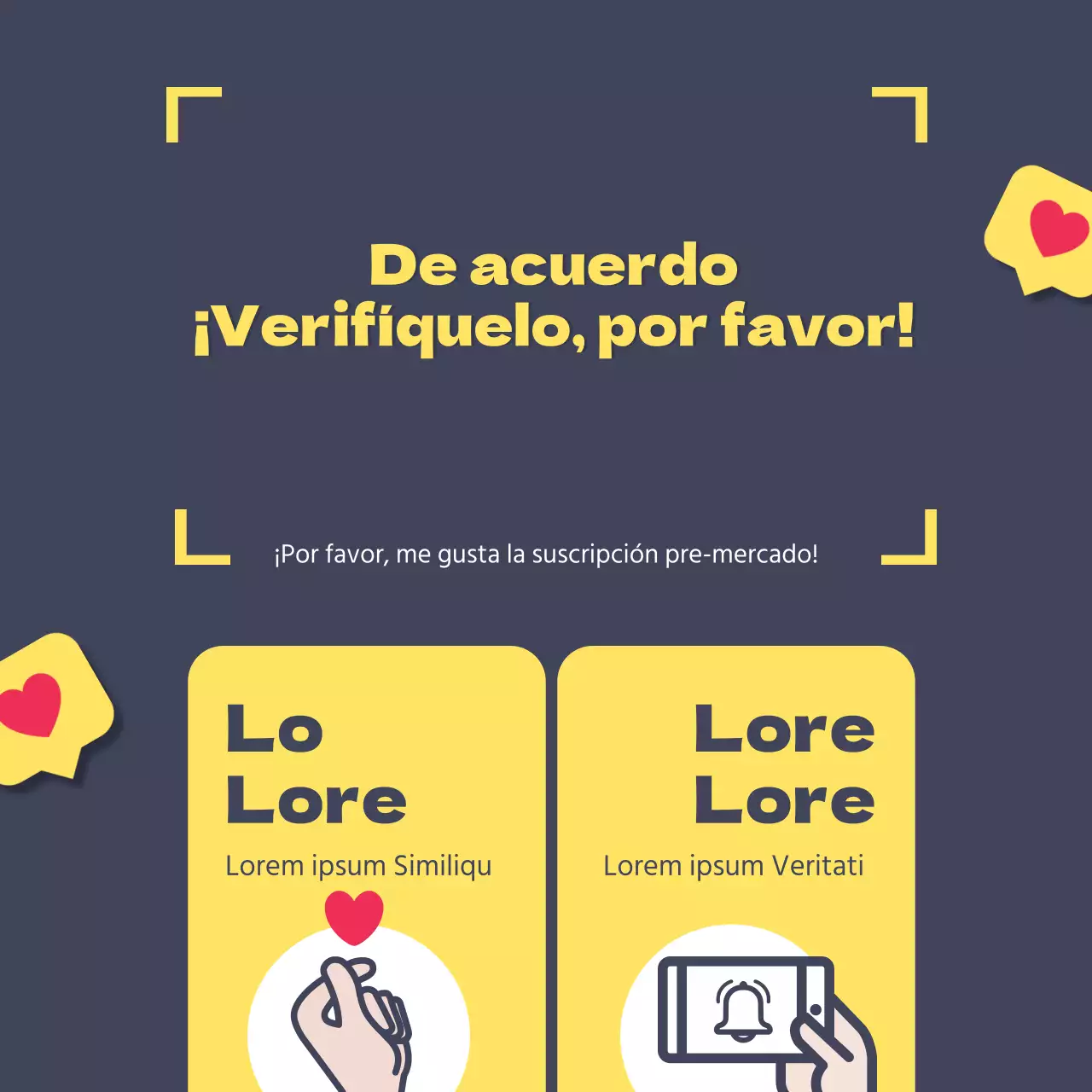 Fondo azul marino Como agradecimiento Texto amarillo burbuja de corazón Banner bonito y limpio