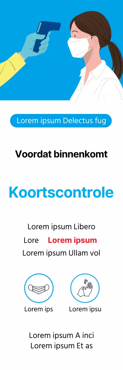 Blauwe Illustratie Corona Quarantaine Toegangsgids