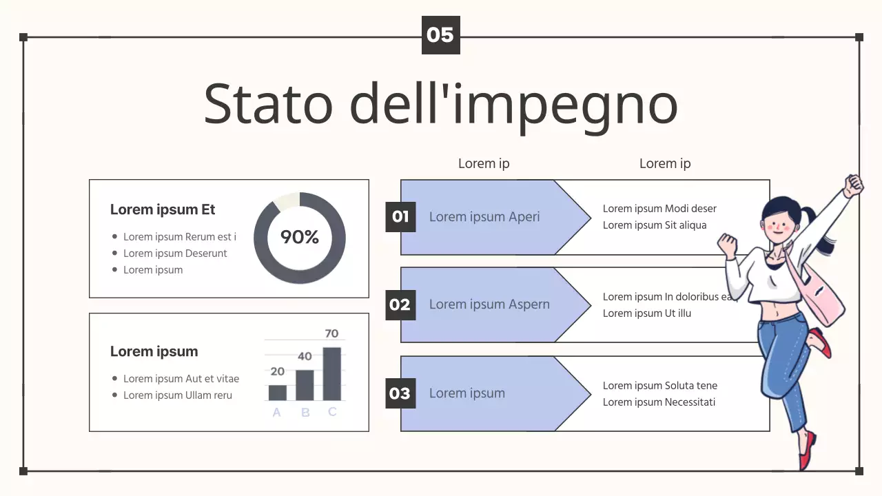 Annuncio della plenaria di fine anno in uno stile semplice di colore beige e azzurro.