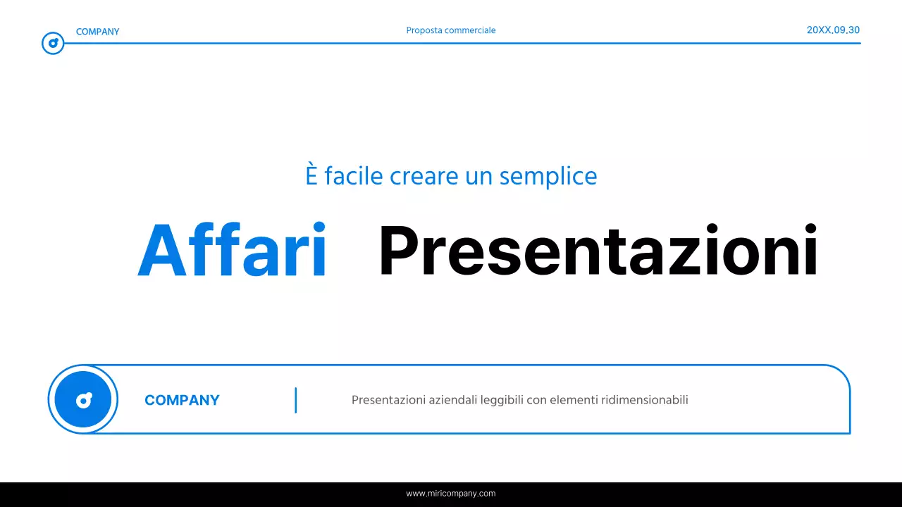 Semplice rapporto di evidenziazione del testo blu e bianco