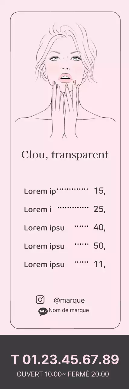 Illustration rose Promotion Neat Nail Shop