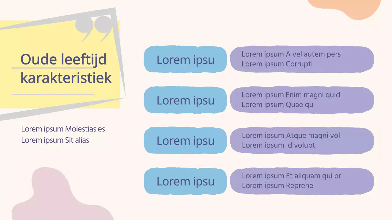 Een eenvoudig zilverstadje in geel en paars Lesmateriaal