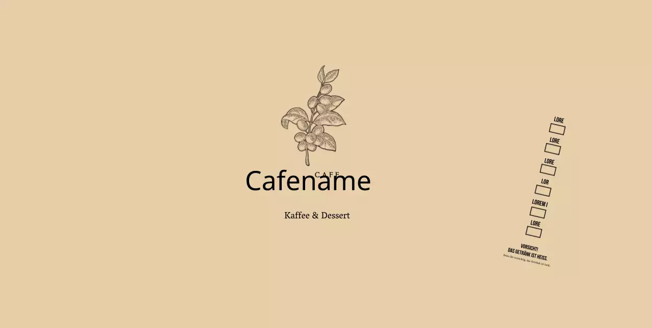 Beige botanische Blume Illustration