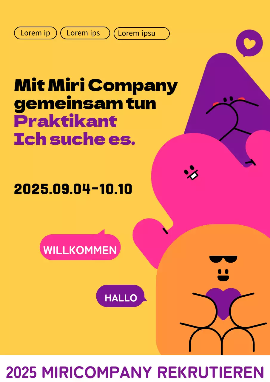 Gelbe und violette Sommerpraktika mit Pfiff