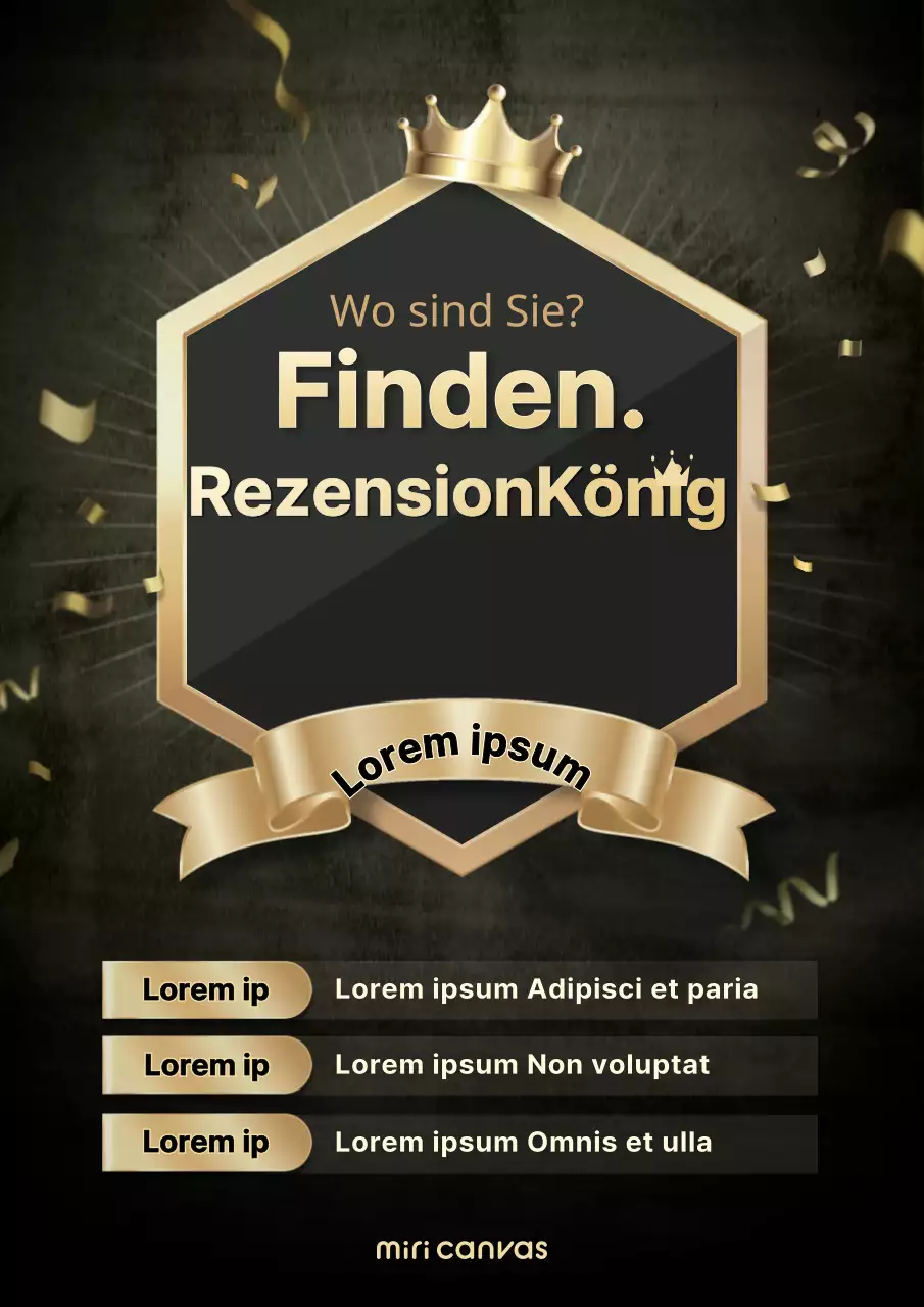 Ein dunkelgoldenes, glamouröses Konzept für die Veranstaltung "Rückblick des Monats