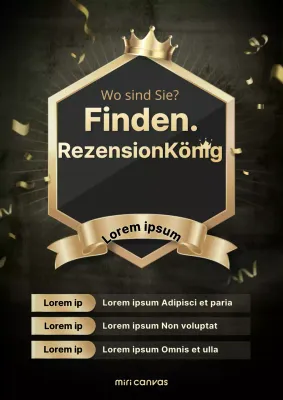 Ein dunkelgoldenes, glamouröses Konzept für die Veranstaltung "Rückblick des Monats