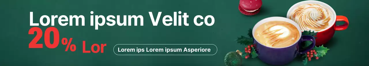 Bewerben Sie Ihr Weihnachtscafé-Menü mit einem grünen Fotohighlight