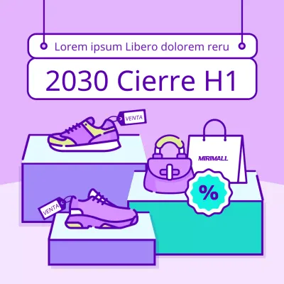 Venta de artículos populares de fin del primer semestre del año con un bonito concepto de ilustración lineal en color malva.