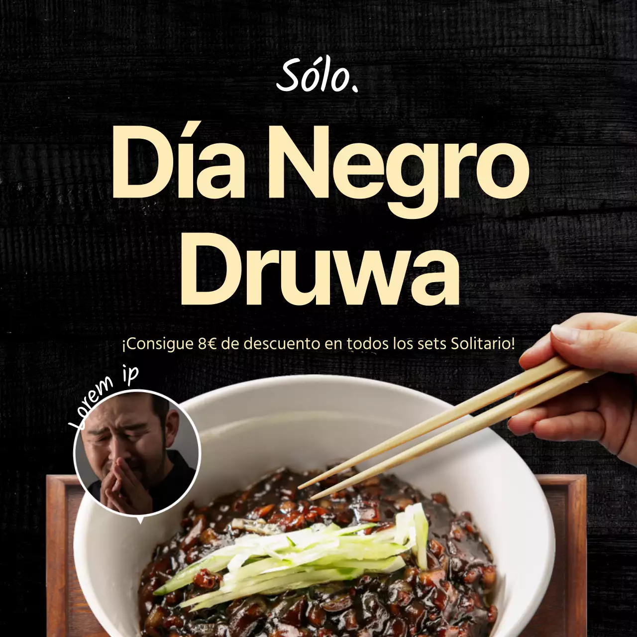 Banner de diseño limpio con una foto del castillo hinchable del evento inaugural sobre fondo negro