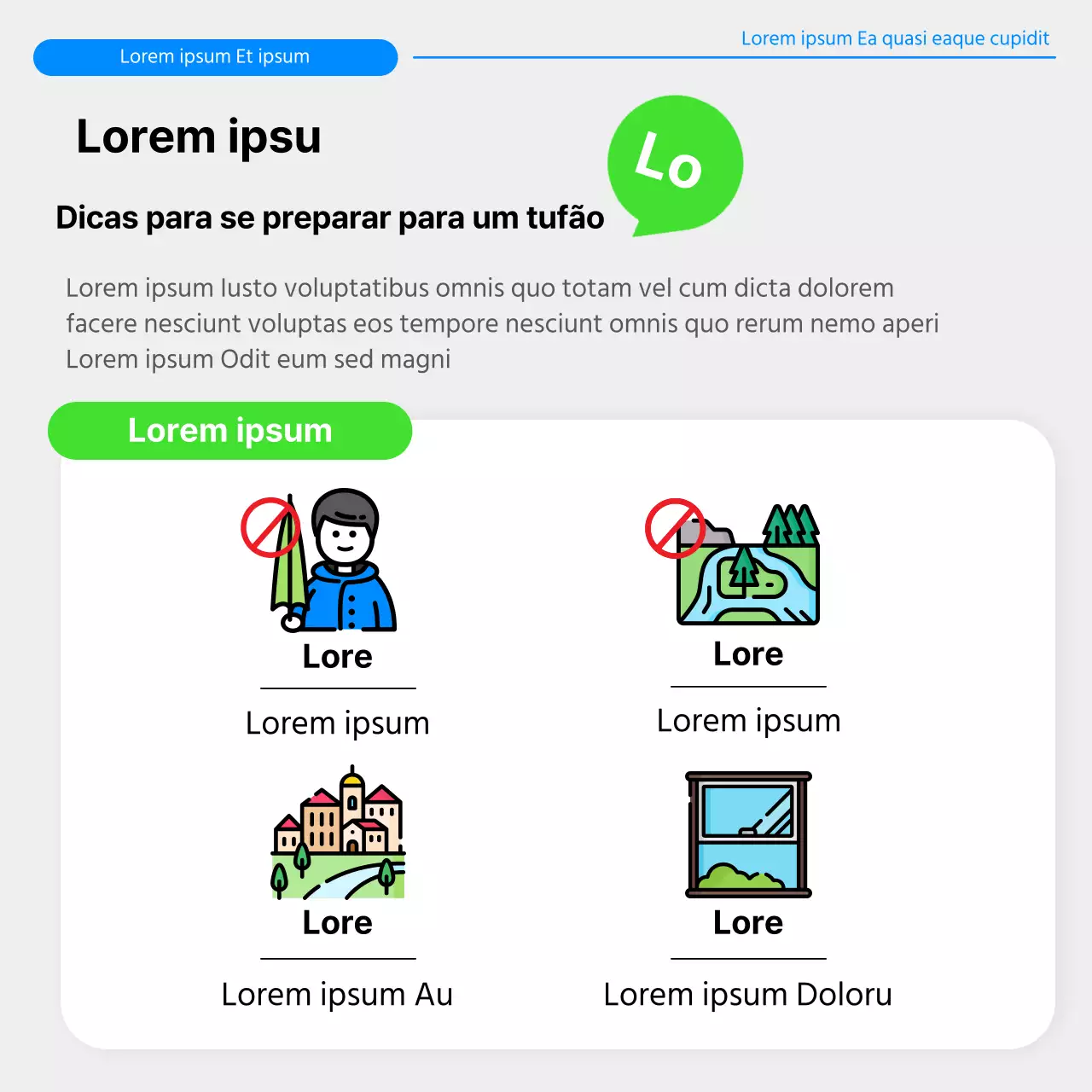 Tufão verde e chartreuse contra um tema de segurança limpo