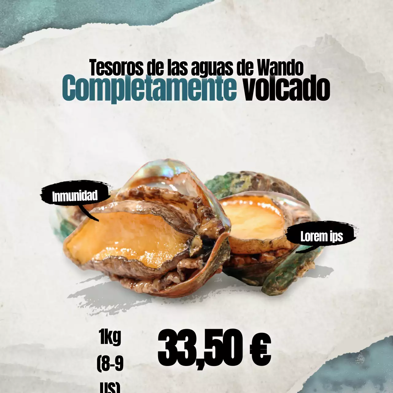 Marisco con un concepto tradicional descolorido