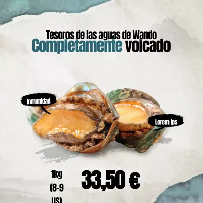 Marisco con un concepto tradicional descolorido