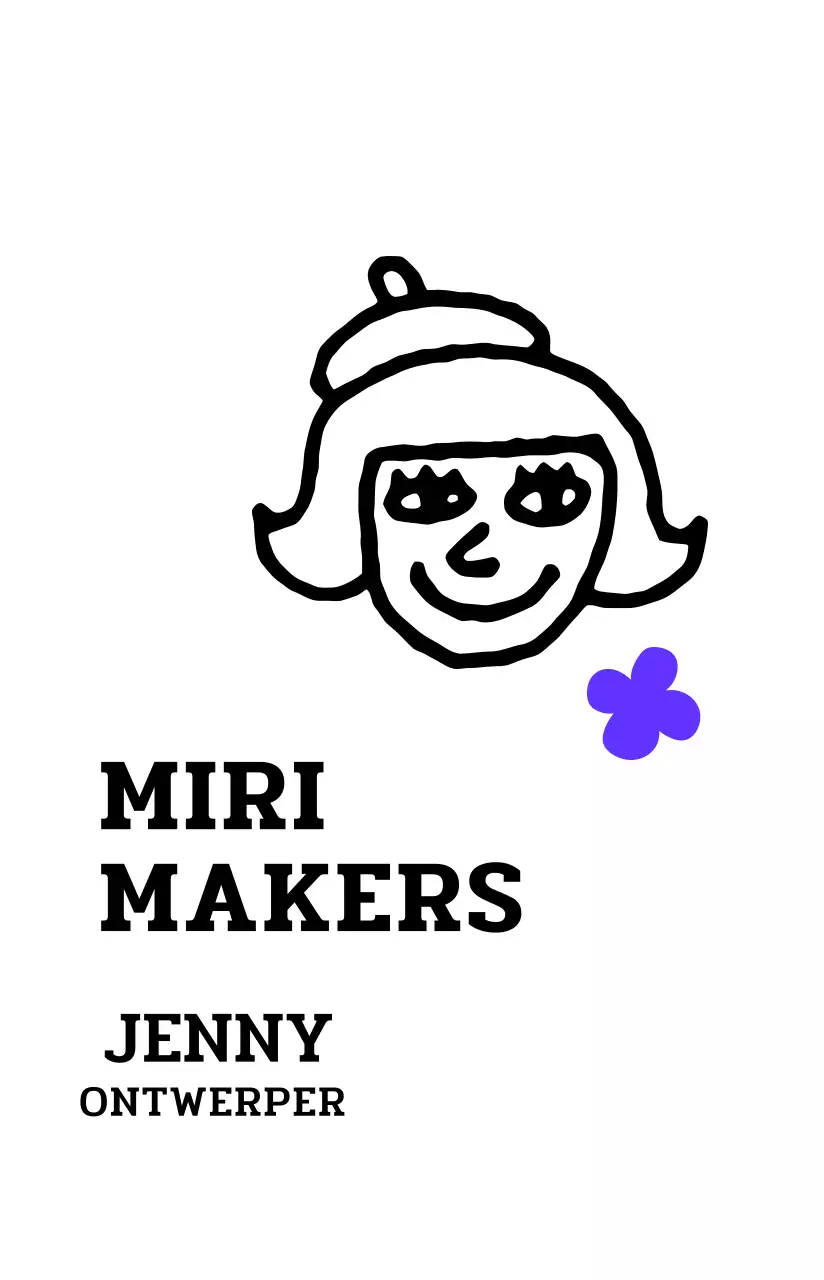 Cartoon karakter illustratie stijl in zwart en accent kleuren Tempel kaart profiel