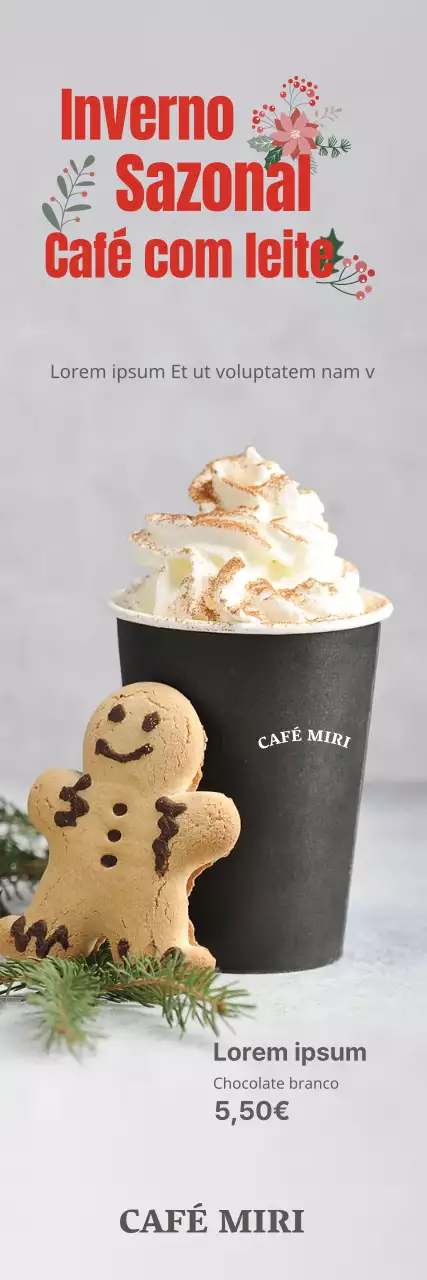 Promover o menu de Natal da sua cafetaria