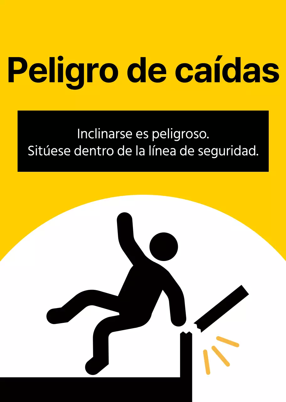 Una advertencia destacada con un pictograma humano rojo y negro