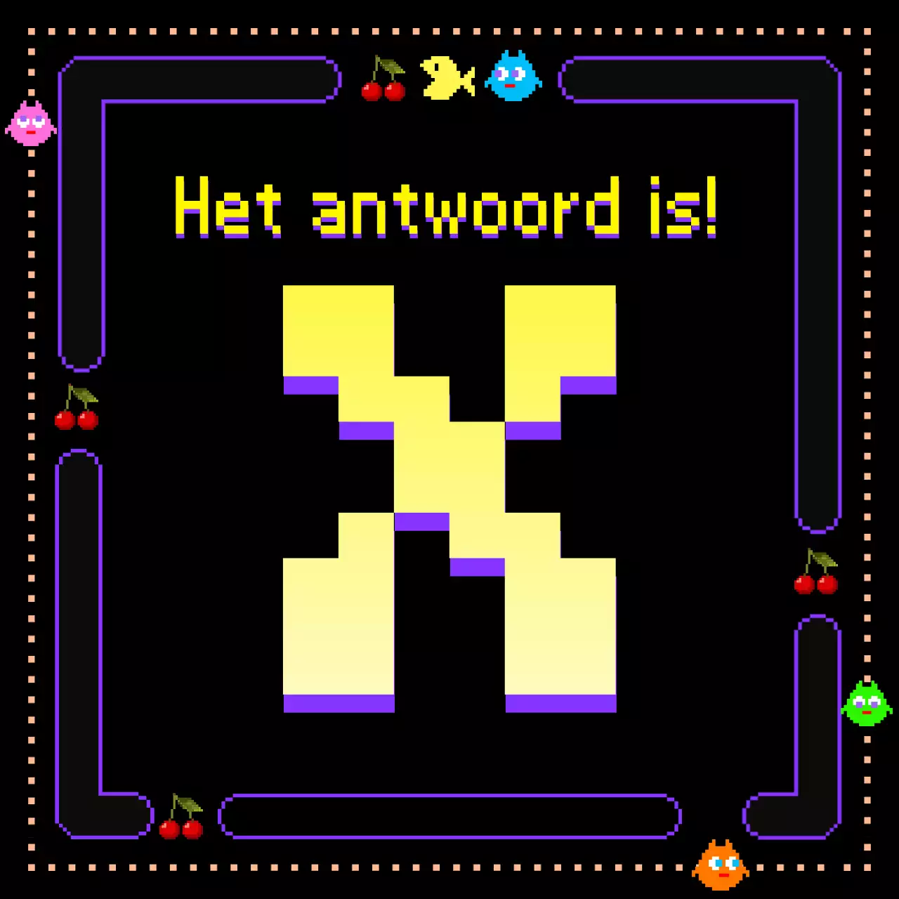 schattig klassiek spel in paarszwartgeelConcept OXQuiz