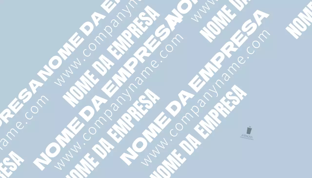 Texto azul nome da marca