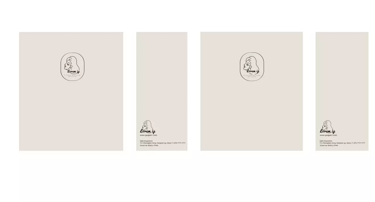 Blanc Beige Simple Line Illustration