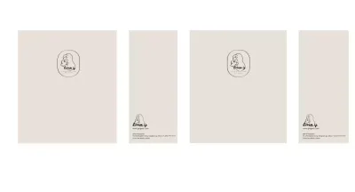 Blanc Beige Simple Line Illustration