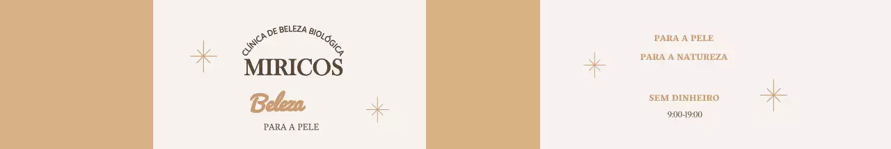 Clínica de estética luxuosa e luminosa em bege e dourado