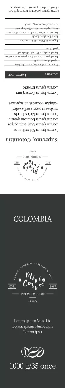 Confezione regalo in chicchi di caffè nero