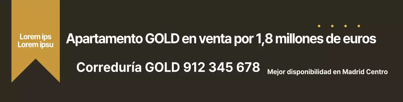 Promocione su propiedad de lujo en oro marrón