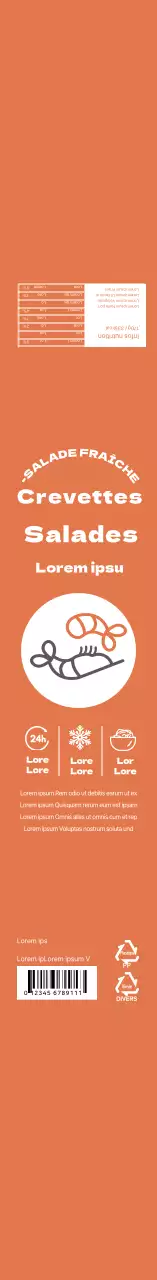 Boîte à lunch pour salade à l'icône simple d'Orange