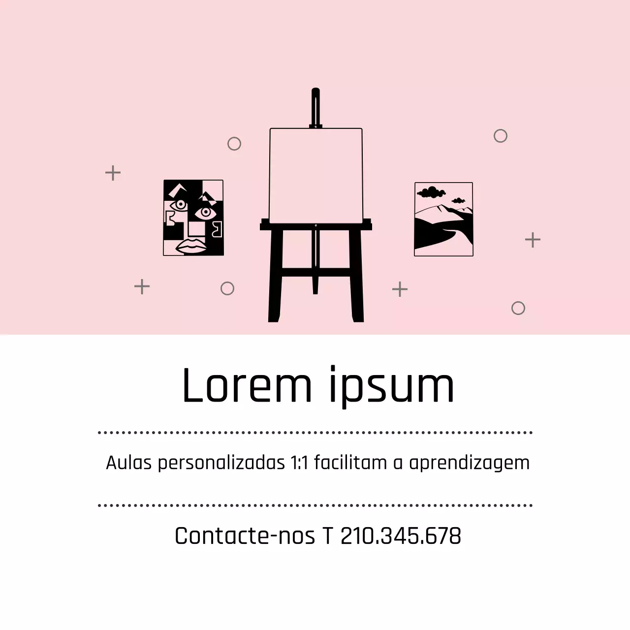 Promoção de admissão à Academia de Arte de Ilustração Rosa