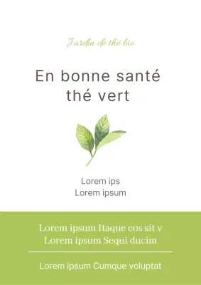 Promouvoir une simple introduction de produit de thé vert en vert clair