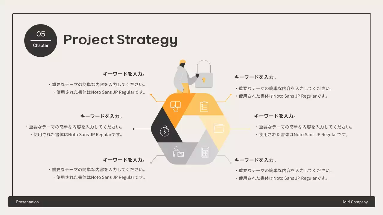 黄色 シンプル ビジネス プレゼンテーション