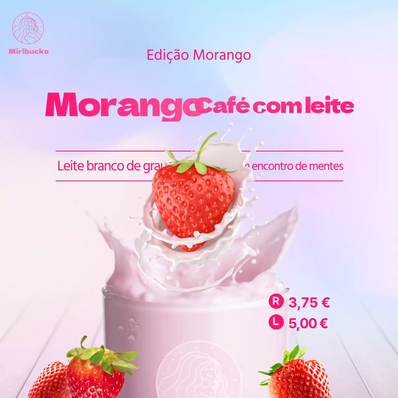 Fundo com sensação de algodão doce Sensação agradável de um latte de morango vivo Imagem
