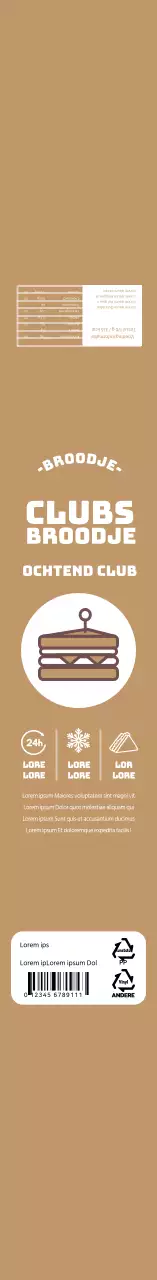 Bruin eenvoudig icoon brooddoos lunch