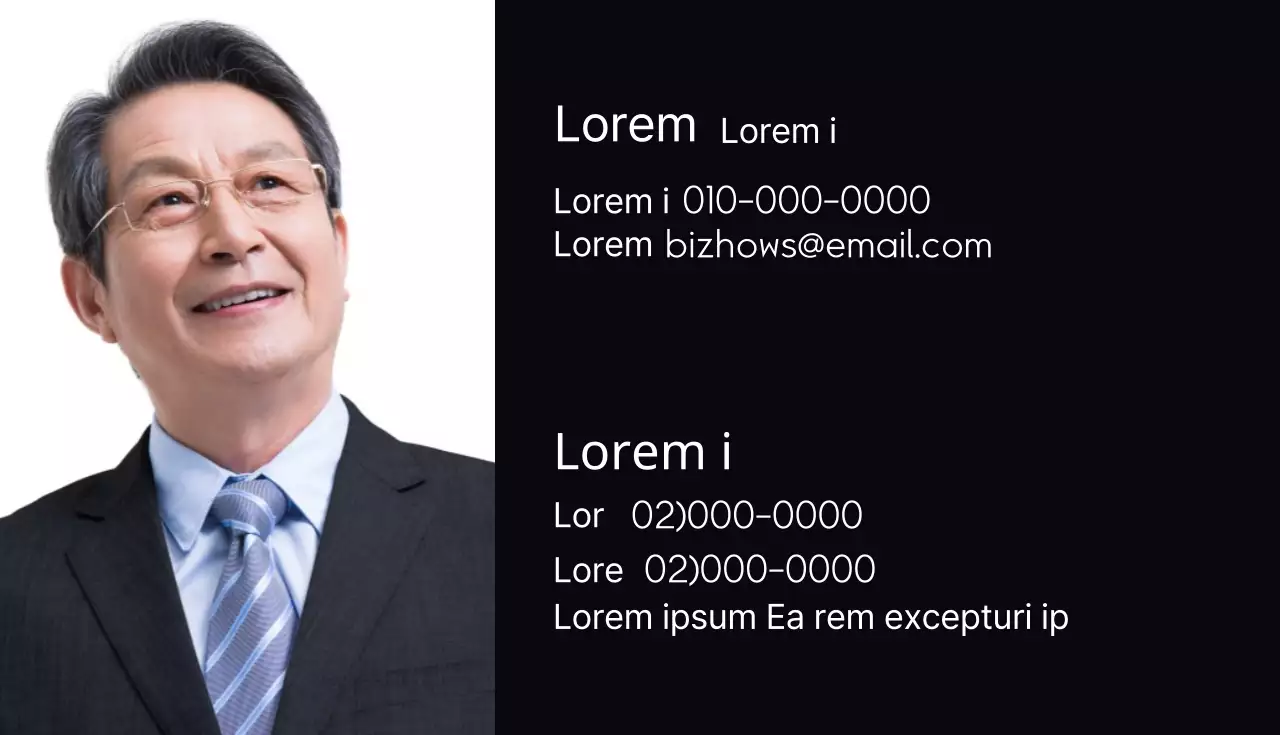 Carte de visite avec photo de vos employés