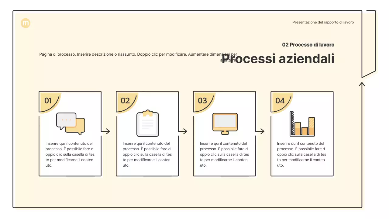 Forme puntiformi con frecce in giallo chiaro Kit di presentazione aziendale