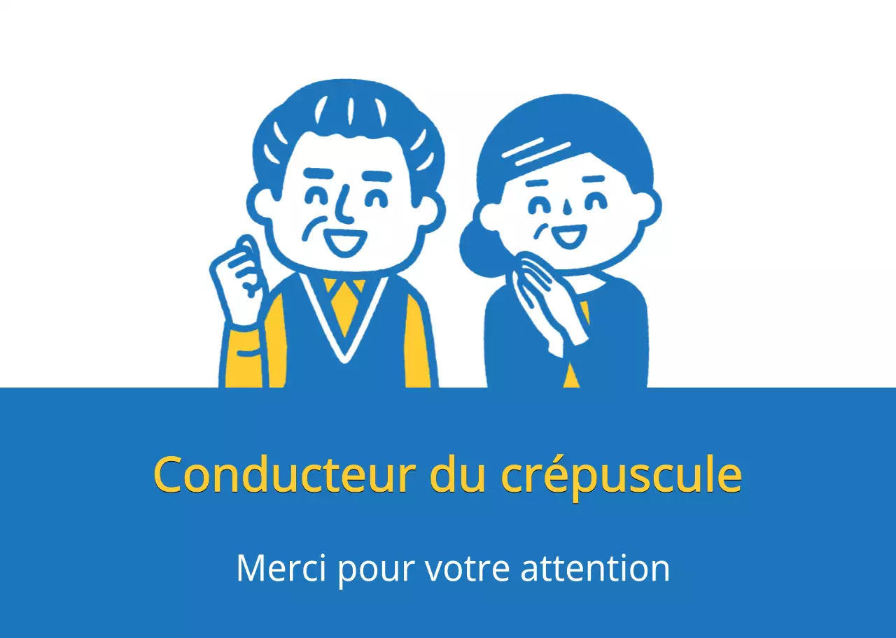 Illustration d'un vieux couple blanc et bleu conduisant en toute sécurité