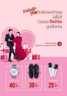 Promoot een tentoonstelling met roze Valentijnscadeaus