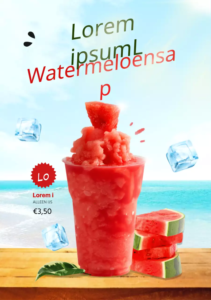 Introductie van het rode zomercafémenu