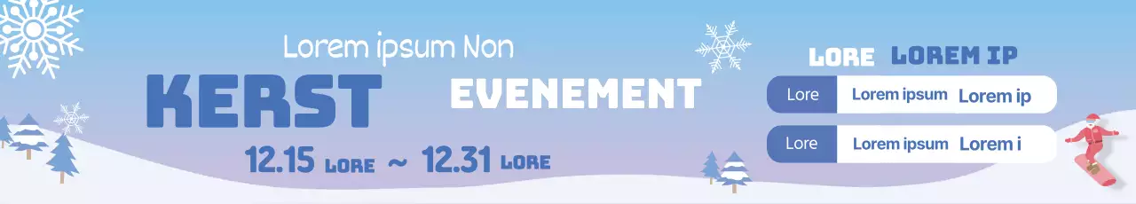 Blauwe Illustratie Kleurverloop Kerstmis Skigebied Korting Evenement