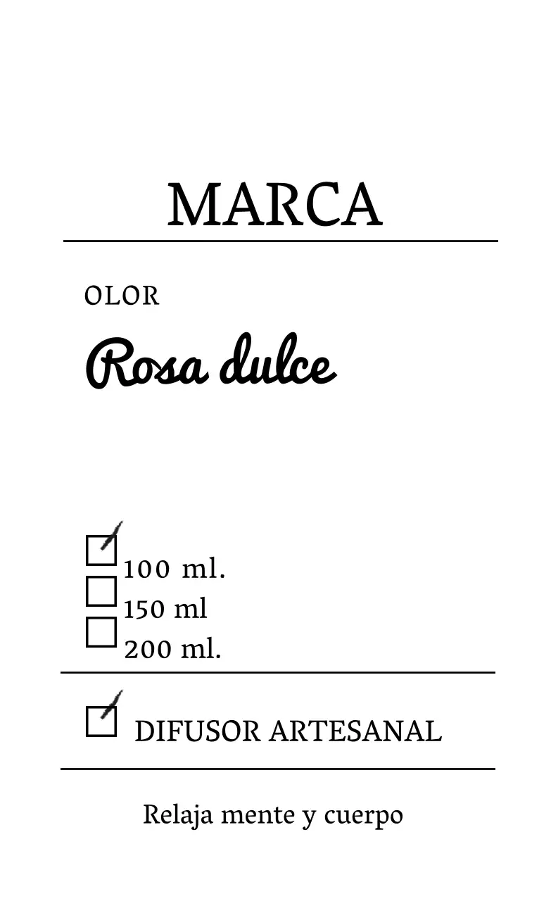 Etiqueta adhesiva difusor