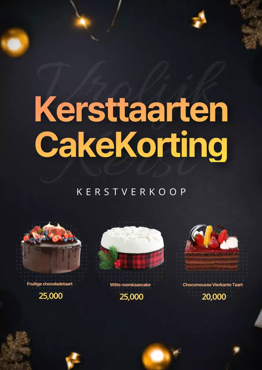 Kerst Cake Web Poster Portret
