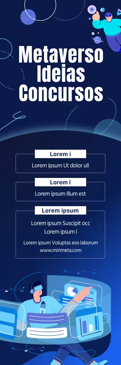 Anúncio de um concurso para um conceito de metaverso bluetone